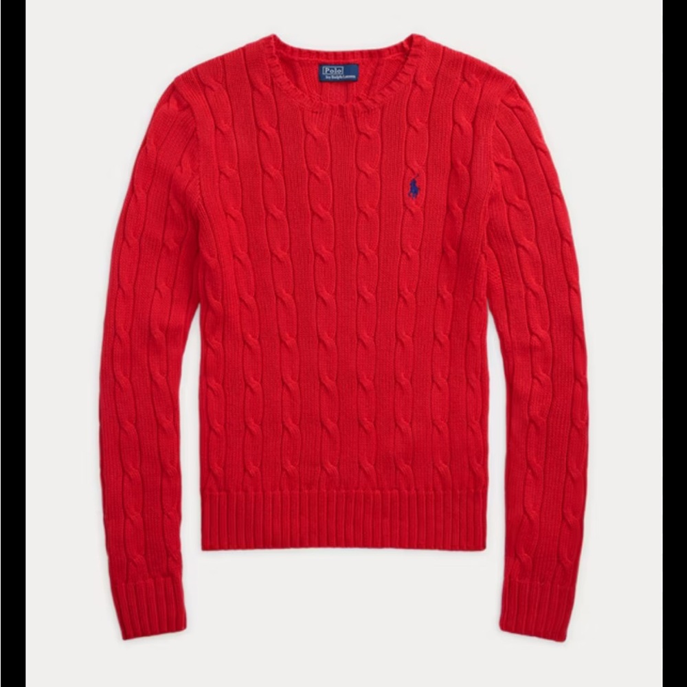 Polo by Ralph Lauren Vibrant Red Crewneck Sweater